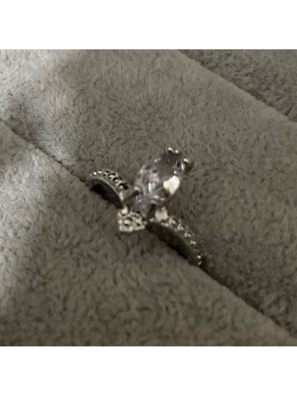 Dazzling Silver Women's Ring with Crystal Accents